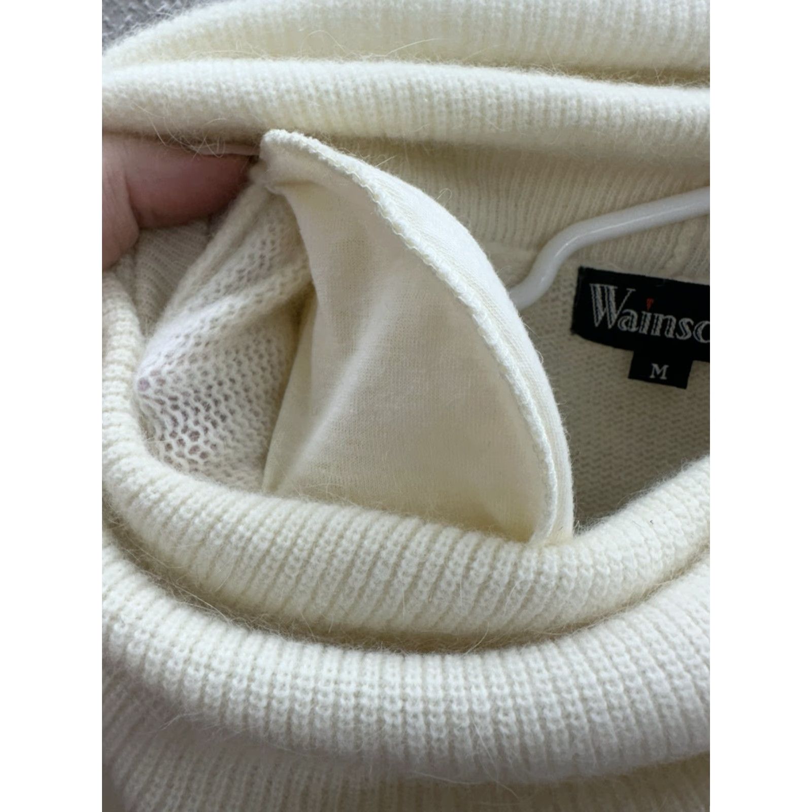 Vintage VINTAGE Wainscoll Womens Sweater Size Medium Cream Long Sleeve Turtleneck Knit Size M / US 6-8 / IT 42-44 - 6 Thumbnail
