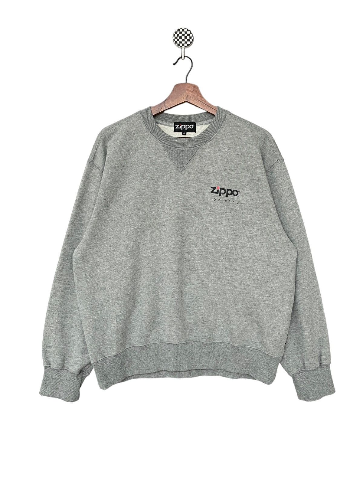 image of Vintage Zippo Sweatshirt 1990S in Grey, Men's (Size Medium)