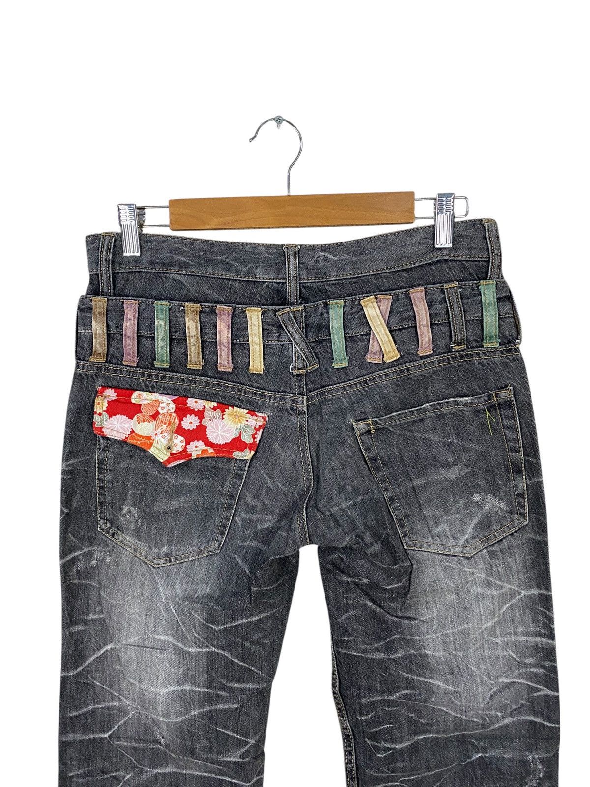 Japanese Brand Japanase brand nylaus clothing double waist flared denim Size US 31 - 5 Thumbnail