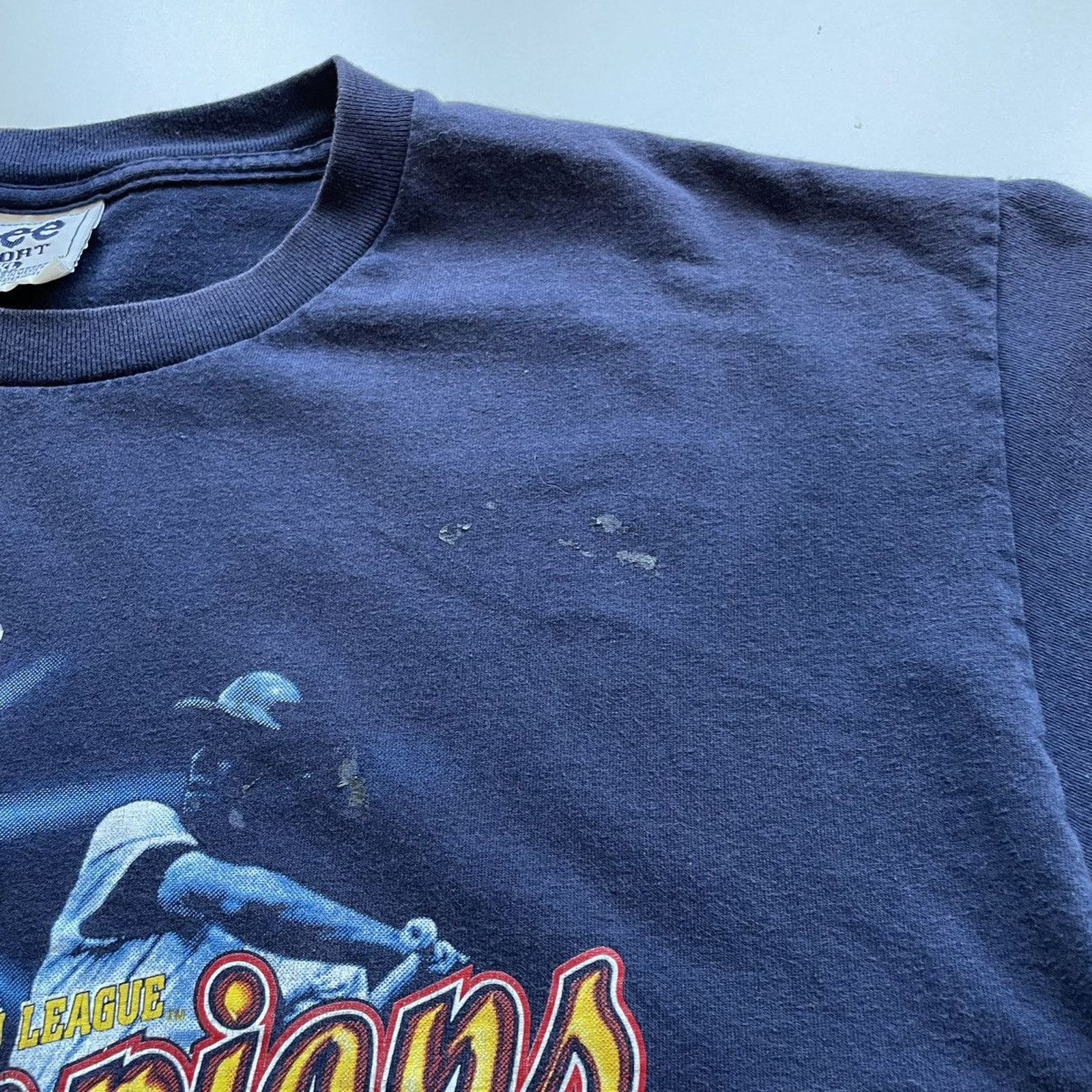 MLB × Vintage Vintage 90s Cleveland Indians MLB T Shirt XL Lee Sport Rare Size US XL / EU 56 / 4 - 4 Thumbnail