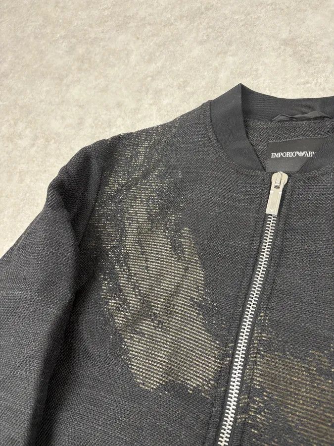 Emporio Armani AW2015 Emporio Armani Black Wool Aura Bomber Jacket Size US S / EU 44-46 / 1 - 6 Thumbnail