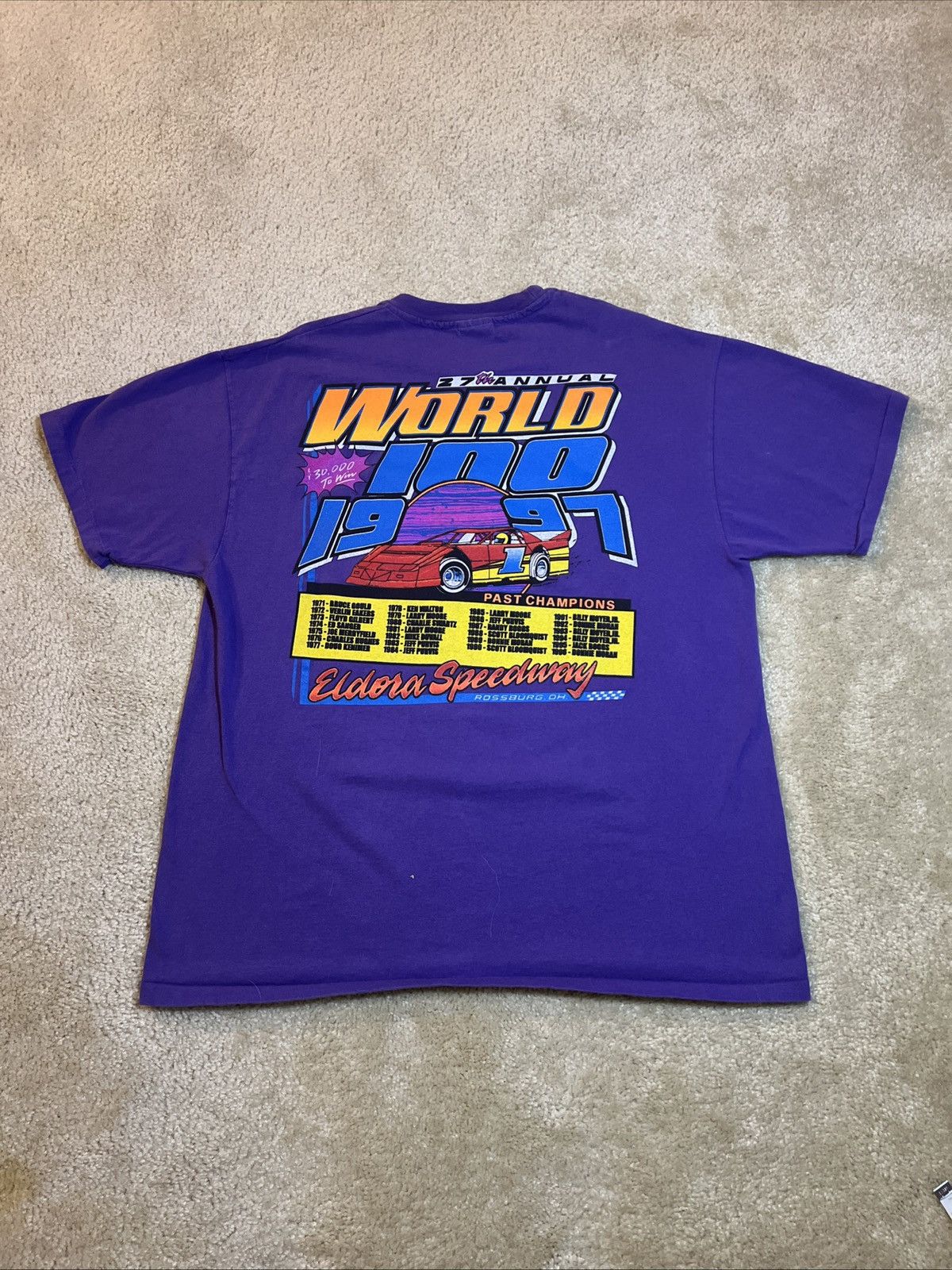 NASCAR 27th Annual World 100 Eldora Speedway Single Stitch Racing Size US XL / EU 56 / 4 - 2 Thumbnail