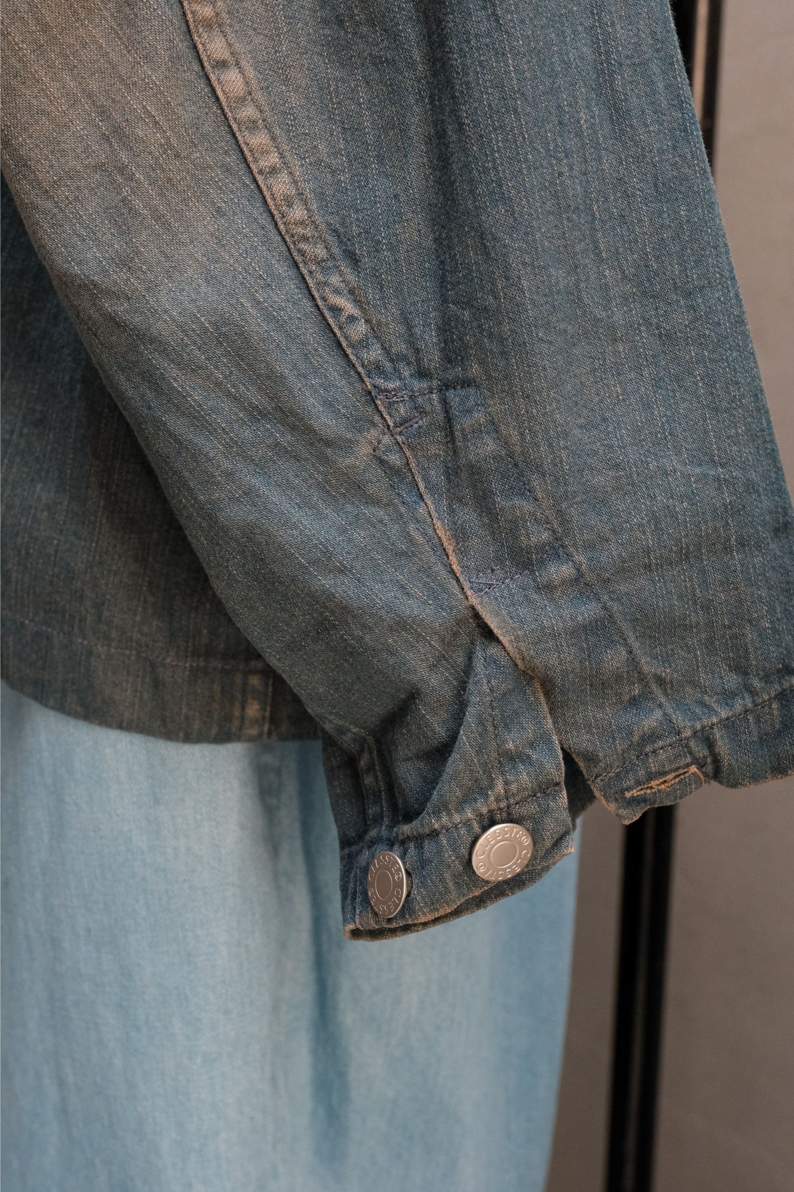CLESSTE VINTAGE DYED DENIM US ARMY M35 PULLOVER JACKET