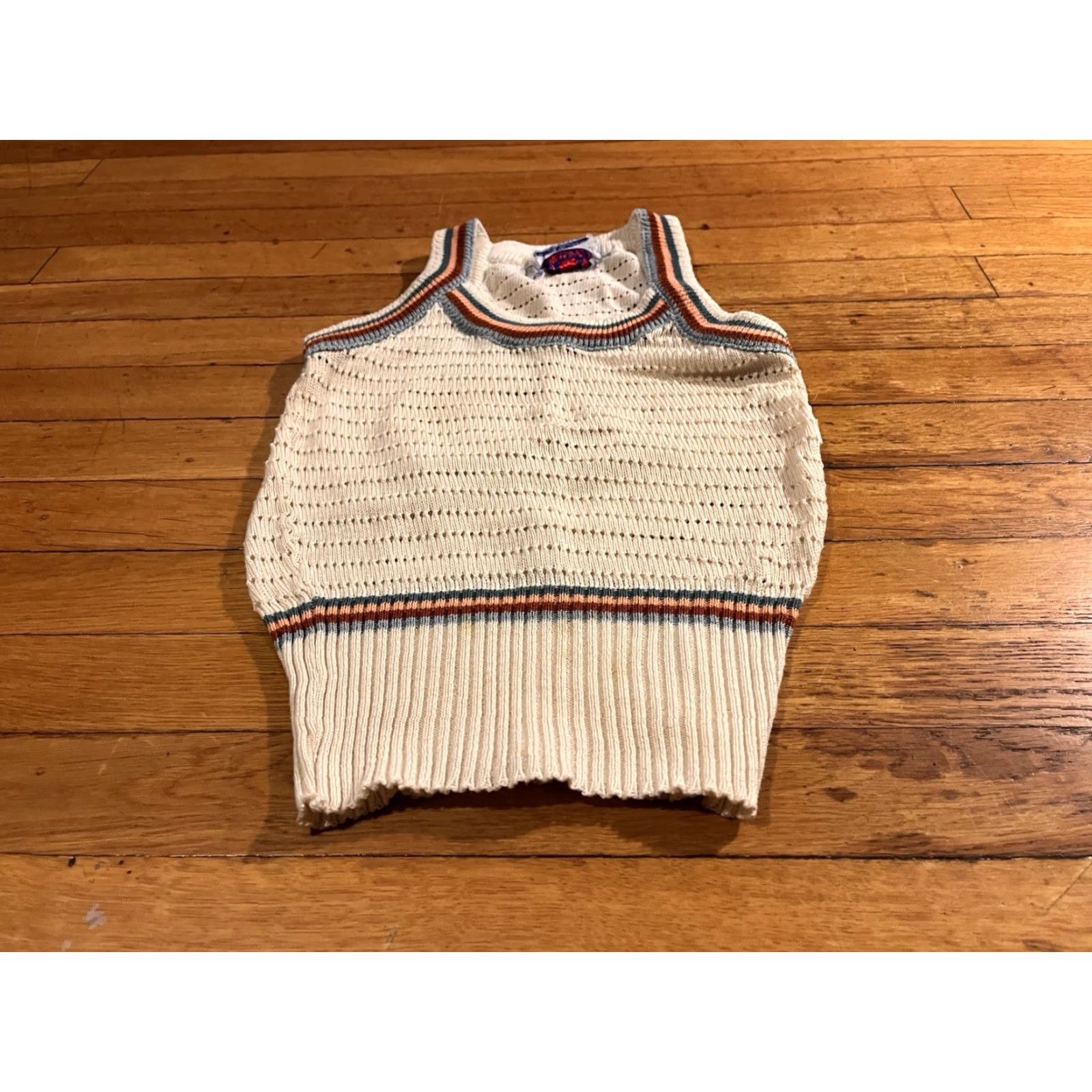 Vintage VINTAGE Kitty Hawk Knit Tank Top Women’s Small Ivory 90s Size S / US 4 / IT 40 - 2 Thumbnail