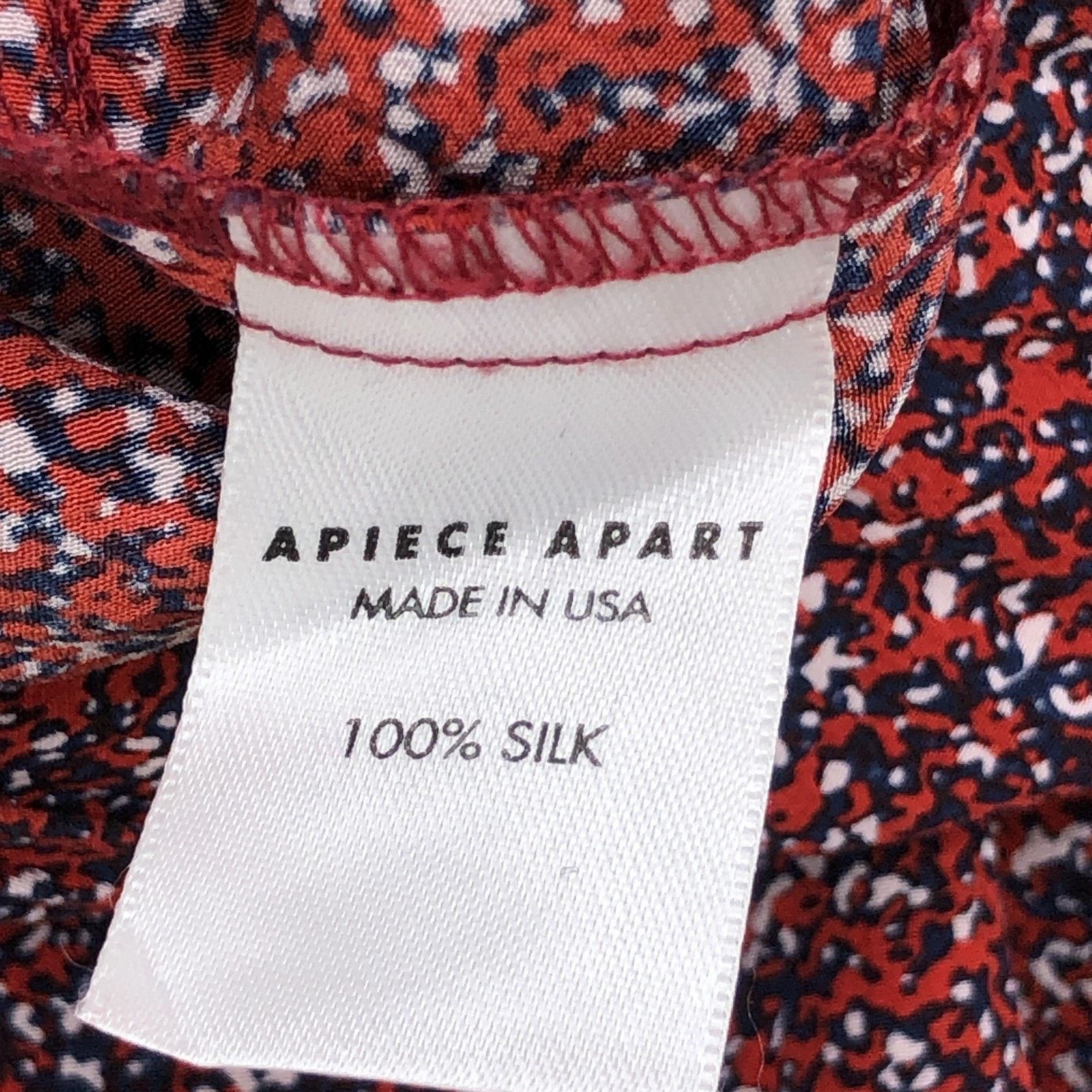 Apiece Apart Apiece Apart Pants 4 Red Blue White Silk Elastic Waist USA Size 27" / US 4 / IT 40 - 10 Thumbnail
