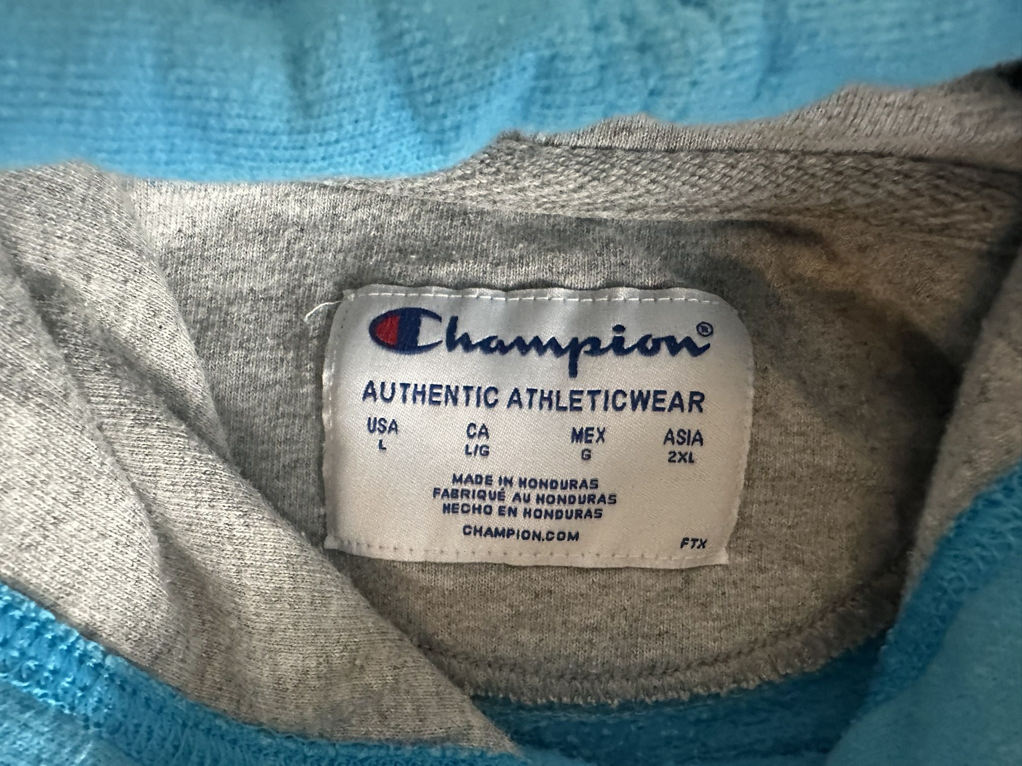 Champion Champion Script Logo Hoodie — Blue Size US L / EU 52-54 / 3 - 4 Thumbnail