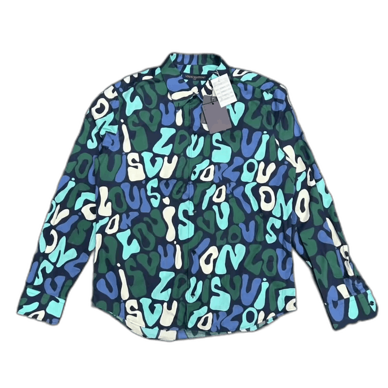 Louis Vuitton Graffiti Logo Long Sleeve Shirt-2506