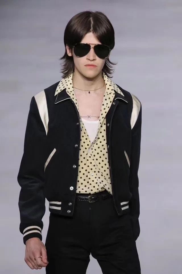 Celine Celine 20ss Hedi Slimane Corduroy Baseball Jkt Black Button Size US S / EU 44-46 / 1 - 4 Thumbnail