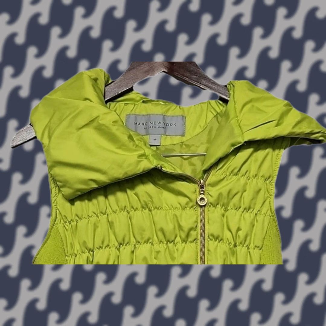 Vintage VINTAGE Y2K Marc New York Andrew Marc Quilted Vest Women’s M Green Zip Front Slim—Womens, Vest, Green, Quilted, Lightweight, Pockets Size M / US 6-8 / IT 42-44 - 1 Thumbnail