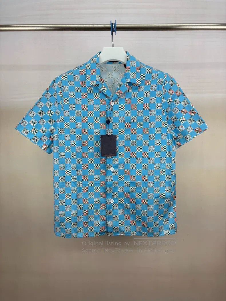 Louis Vuitton Louis Vuitton Checkerboard checkerboard blue short-sleeved Size US S / EU 44-46 / 1 - 1 Thumbnail