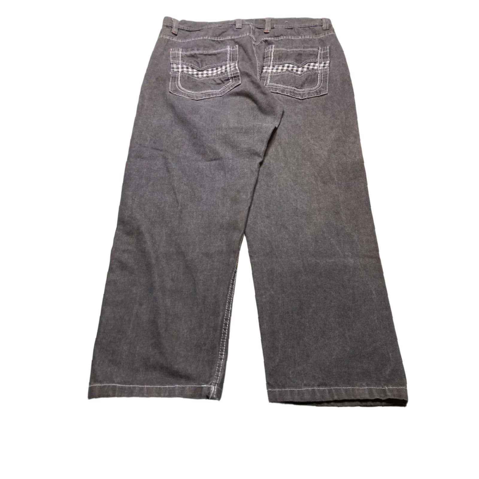 Vintage VINTAGE Evolution In Design Jeans Men Wide-Leg Plaid Black 40x31 Hip Hop Skater Baggy Y2K Size US 40 / EU 56 - 1 Thumbnail
