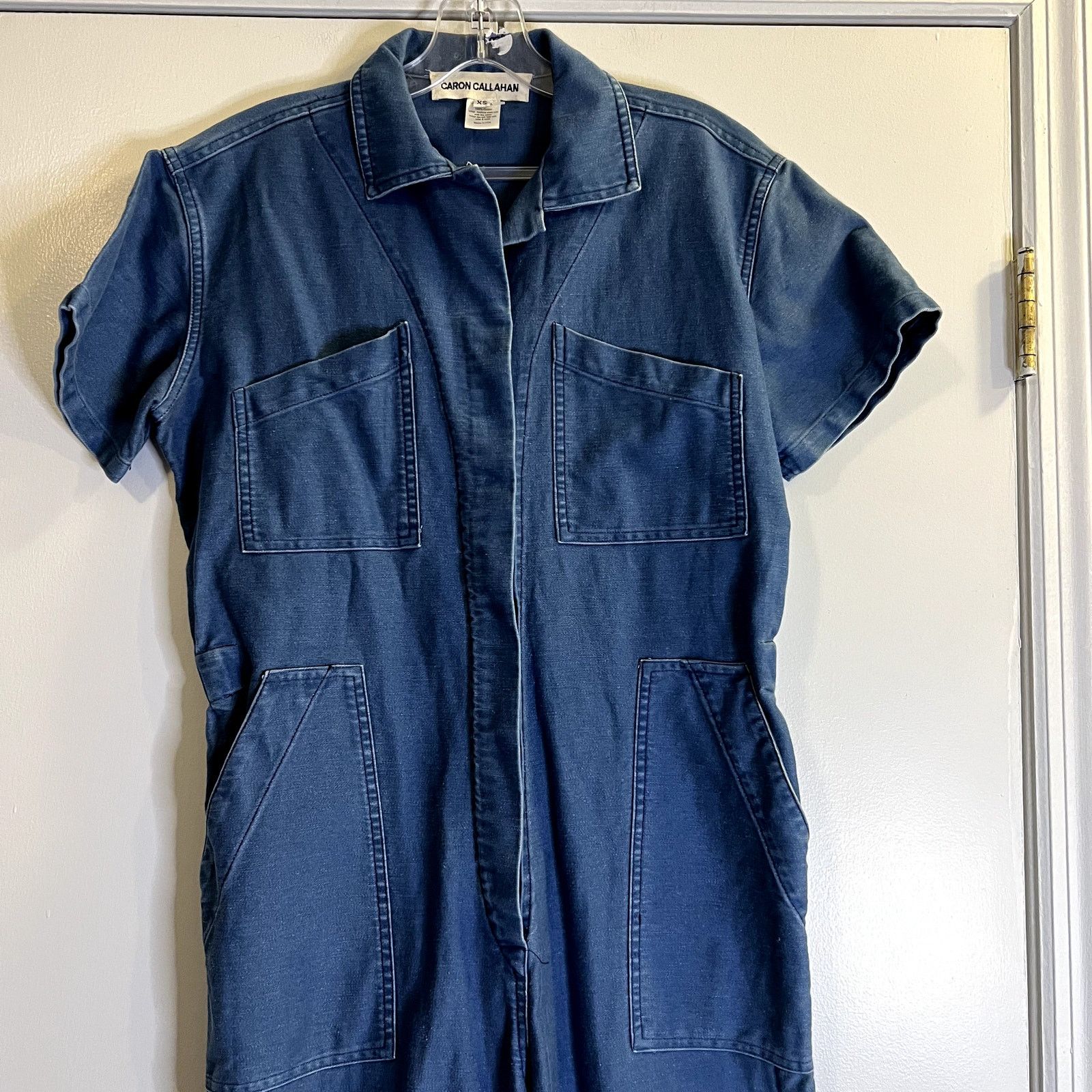 Caron Callahan Caron Callahan Crawford Jumpsuit Blue denim size XS Size 25" / US 0 / IT 36 - 5 Thumbnail