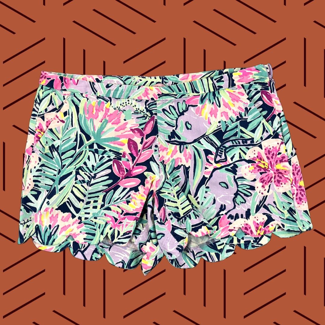 Lilly Pulitzer LILLY PULITZER Floral Shorts Women Size 8 Multicolor Chino Preppy Casual Outdoor Size 30" / US 8 / IT 44 - 1 Thumbnail