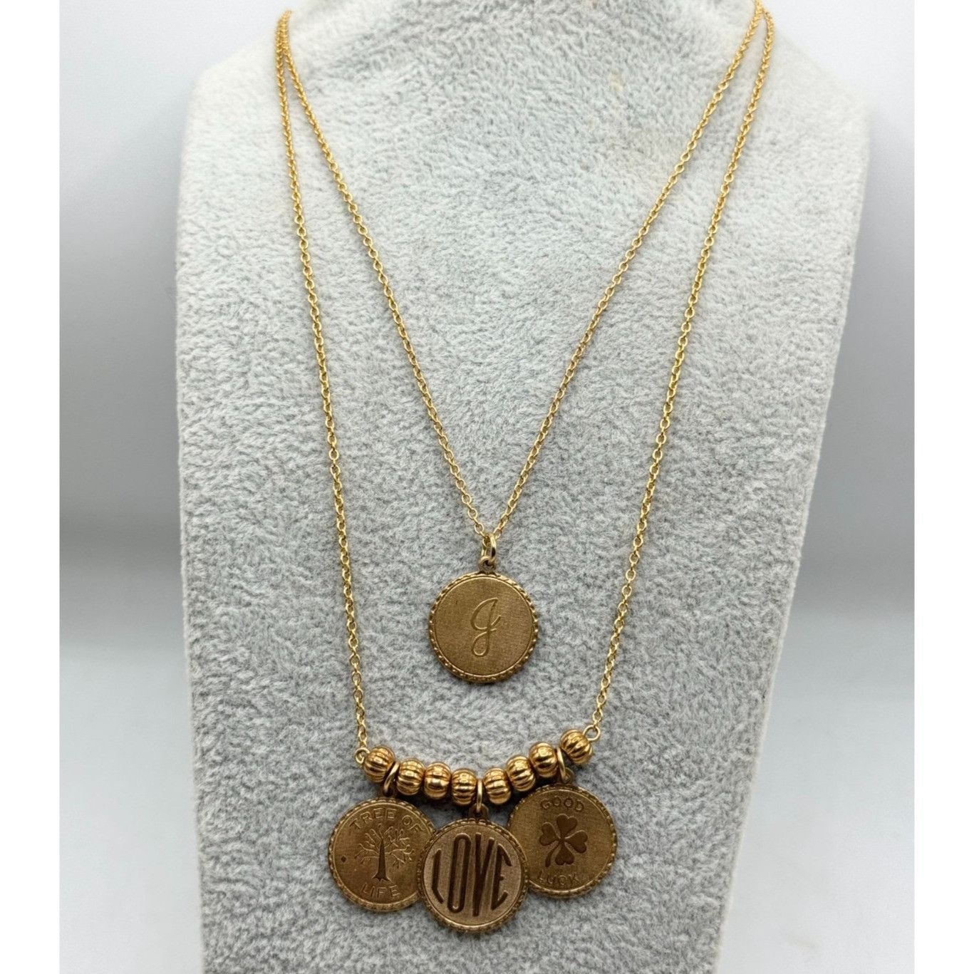 Other Vintage love charm double strand necklace Size ONE SIZE - 1 Thumbnail