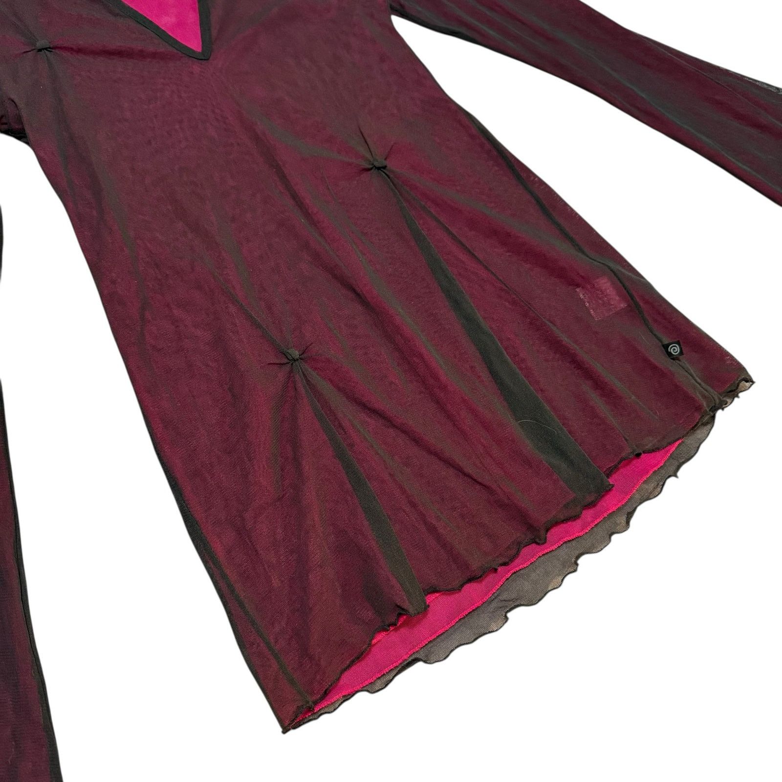 Cop Copine Cop Copine Layered Mesh Top Color Shift Black Pink Y2K Small Size S / US 4 / IT 40 - 6 Thumbnail