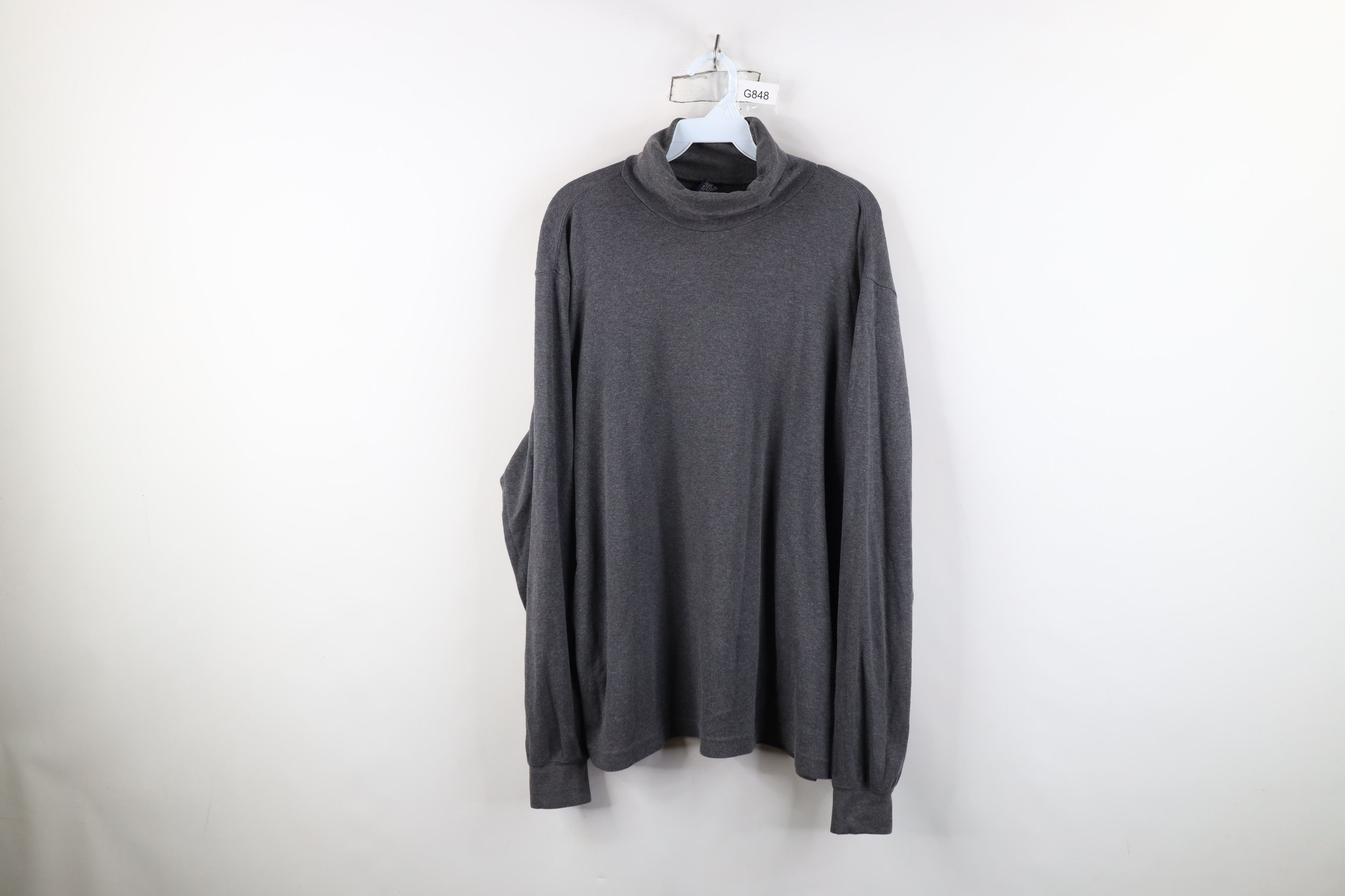 Lands' End Vintage 90s Lands End Long Sleeve Turtleneck T-Shirt Gray Size US L / EU 52-54 / 3 - 1 Thumbnail