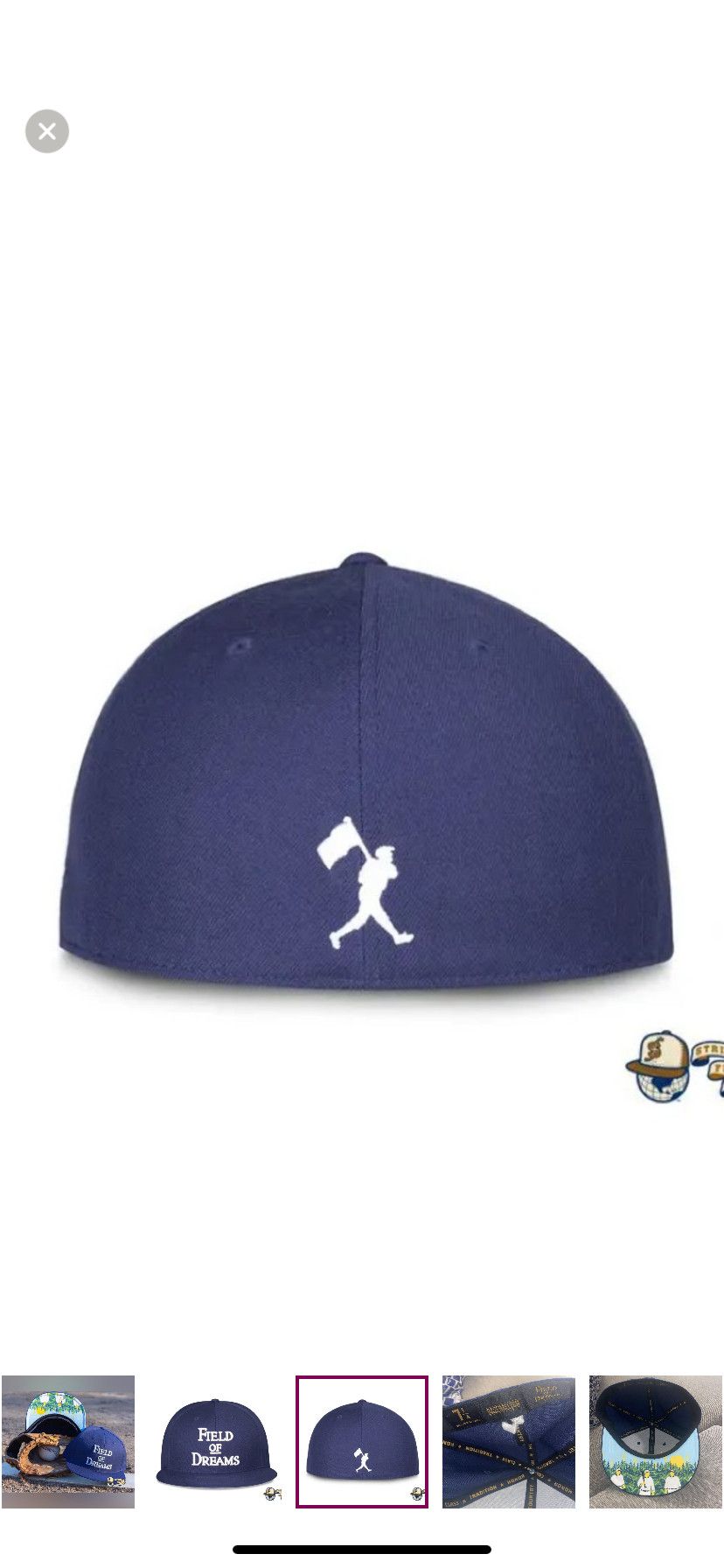 Other Field Of Dreams Logo Fitted Hat by Baseballism 7 1/4 Size ONE SIZE - 3 Thumbnail
