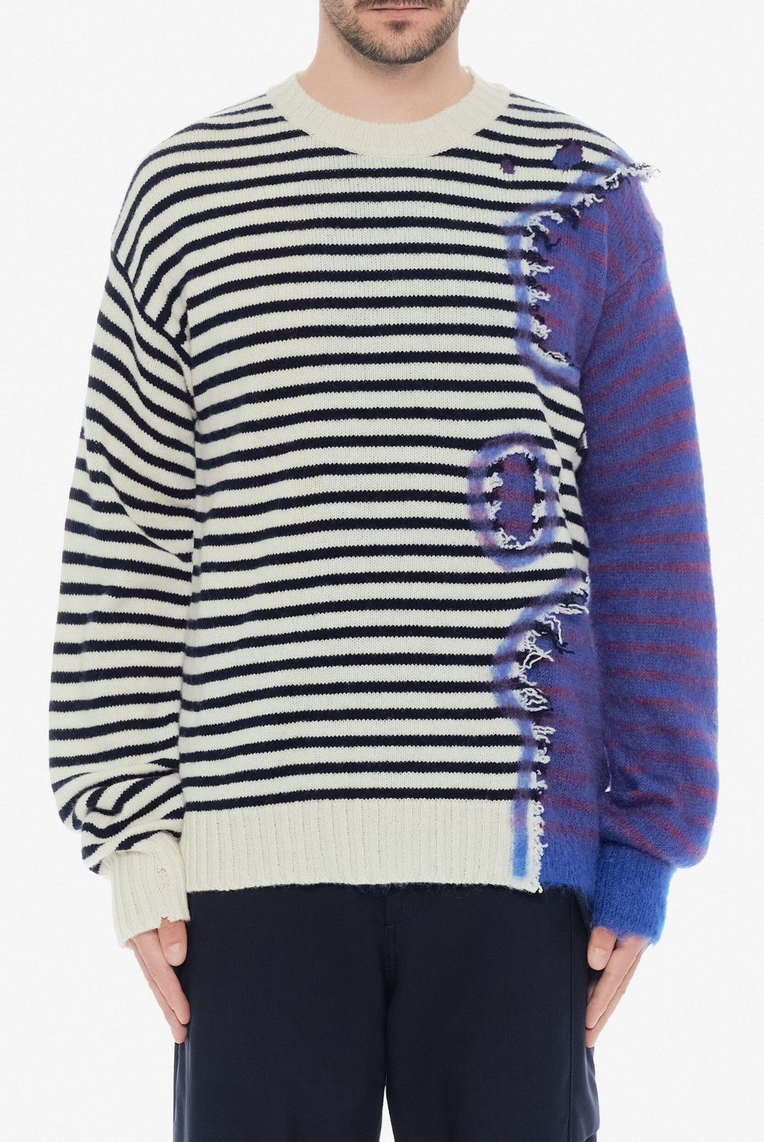 Marni Last Size Marni Distressed Effect Color Block Jumper Size US S / EU 44-46 / 1 - 1 Thumbnail