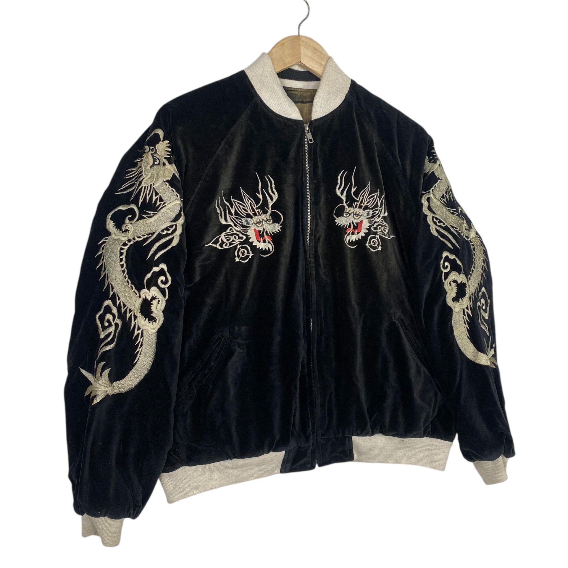 Toyo Enterprises 💥 VINTAGE DRAGON SUKAJAN VELVET JACKET Size US M / EU 48-50 / 2 - 3 Thumbnail