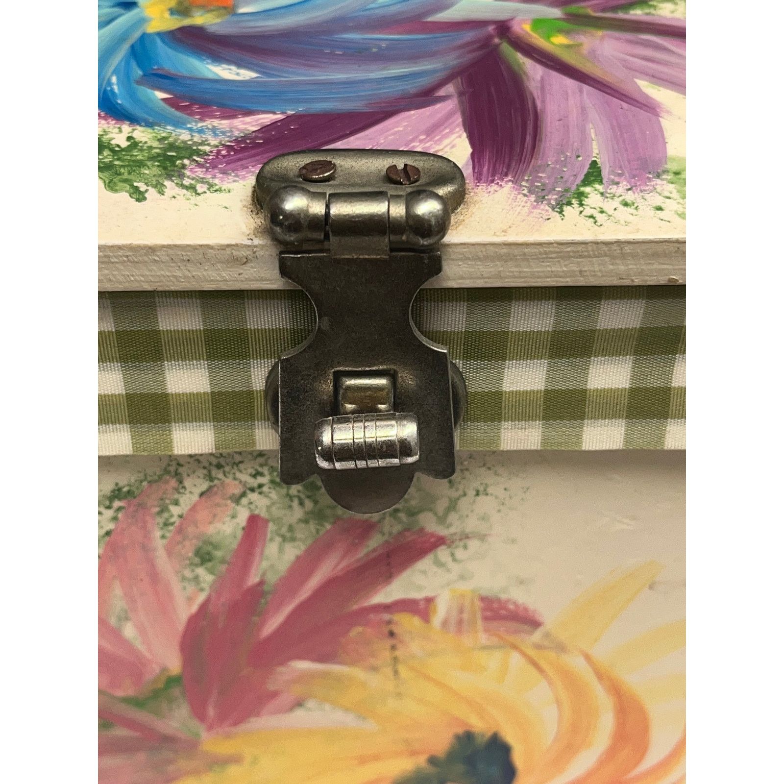 Other Vintage Vicki Jean wood purse Box Hand Painted Flowers Signe Size ONE SIZE - 11 Thumbnail