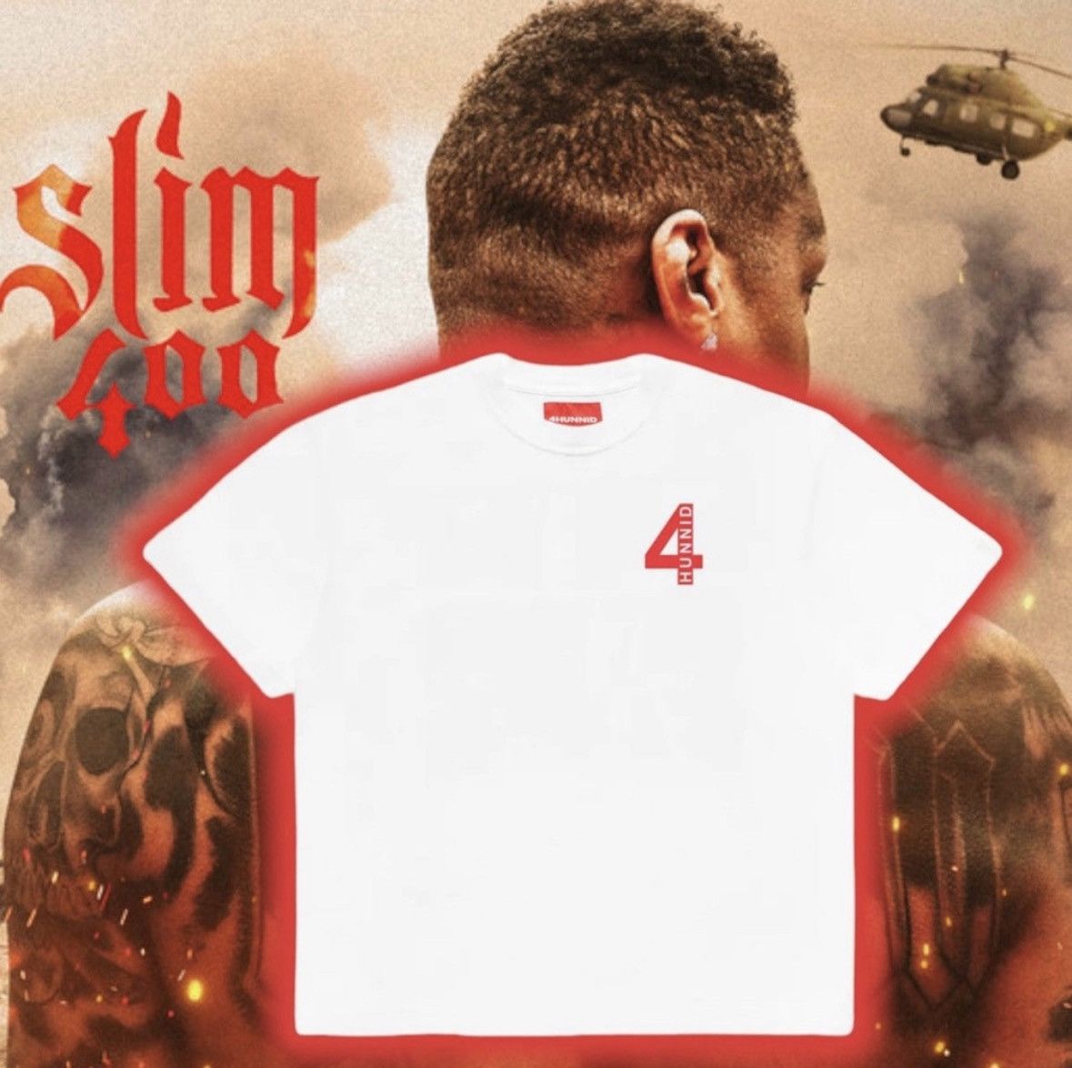4HUNNID 🆕 SLiM 400 🕊️ MeMoRiaL TeE 👕 YG 👌🏾👐🏾 4HuNNiT Size US M / EU 48-50 / 2 - 4 Thumbnail