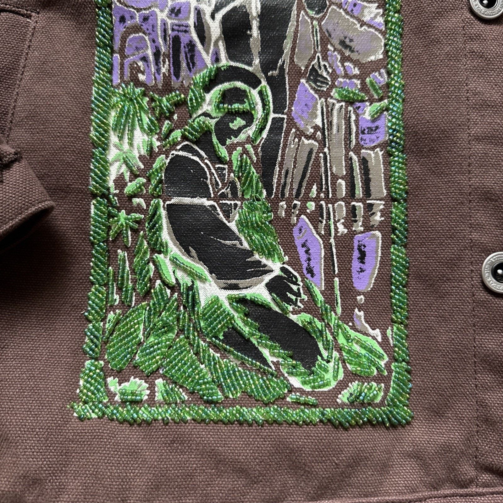 Who Decides War Who Decides War Graphic Print Denim Jacket Size XL Size US XL / EU 56 / 4 - 3 Thumbnail