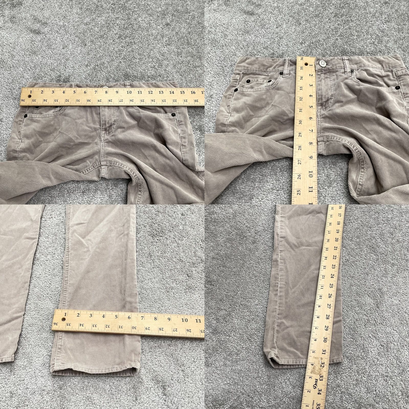 J.Crew J.Crew Vintage Matchstick Corduroy Skinny Pants Womens 26R Brown Low Rise 30x32 Size 30" / US 8 / IT 44 - 8 Thumbnail