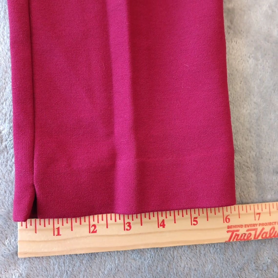 Vintage Chico's Pants Womens Ankle Straight Size 6 Red Wine Pull On Stretch 30x27 Mid Rise Size 28" / US 6 / IT 42 - 6 Thumbnail