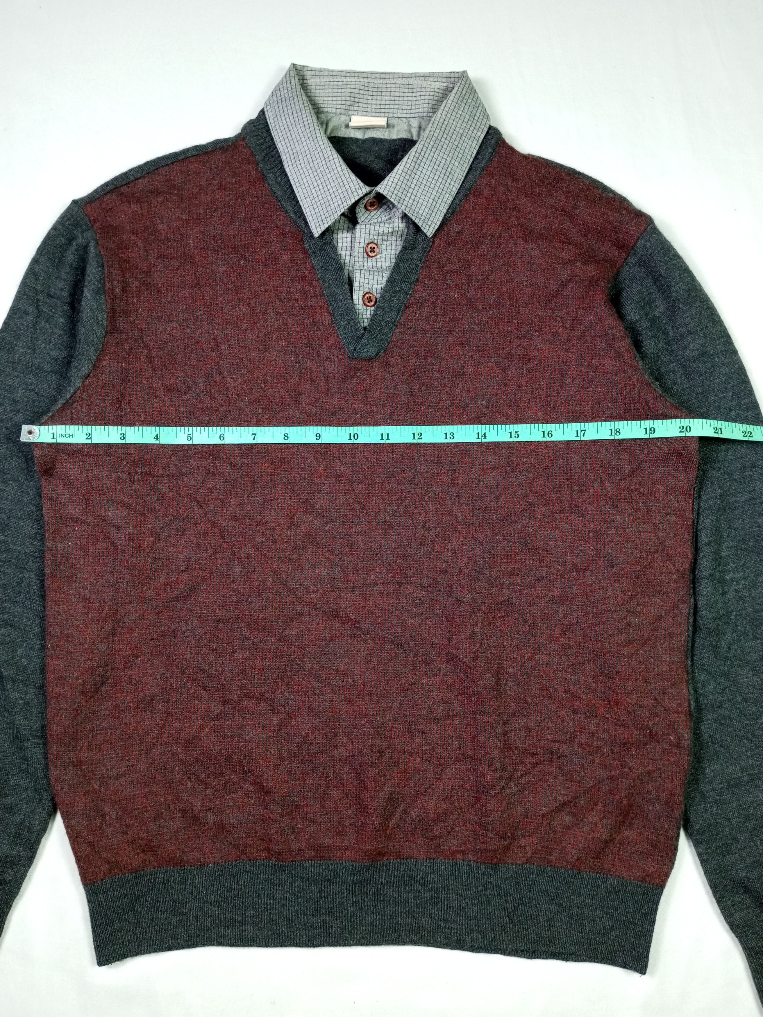 Issey Miyake × Japanese Brand × Le Grande Bleu (L.G.B.) Double Layer Parkland Light Knit Wear Size US L / EU 52-54 / 3 - 7 Thumbnail