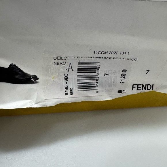 Fendi Fendi FF Vernice Chain Link Lace-Up Oxfords Black Men’s Size Size US 7 / EU 40 - 8 Thumbnail