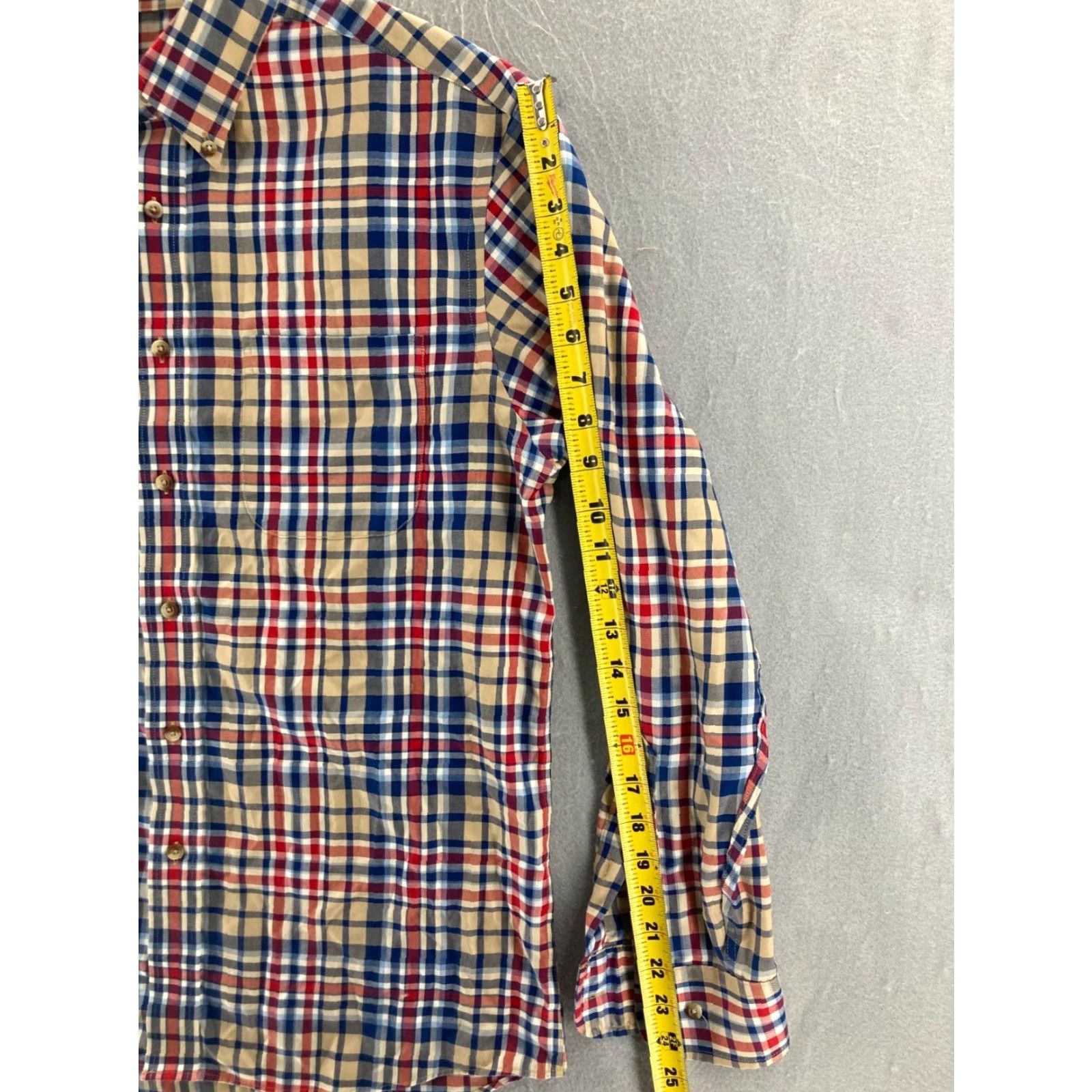 Jos. A. Bank Jos A Bank Shirt Mens Medium Tailored Fit Traveler Stripes Red Blue Size US M / EU 48-50 / 2 - 4 Thumbnail