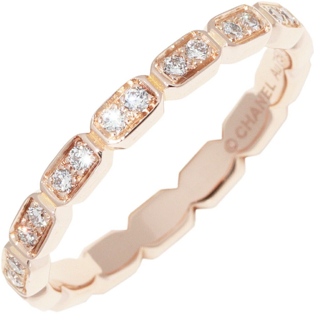 Chanel Chanel Chanel 18K Pink Gold Première Promesse Ring Diamond Ring J4134 Leather Ring J4134 DUTY FREE for USA Size ONE SIZE - 1 Thumbnail
