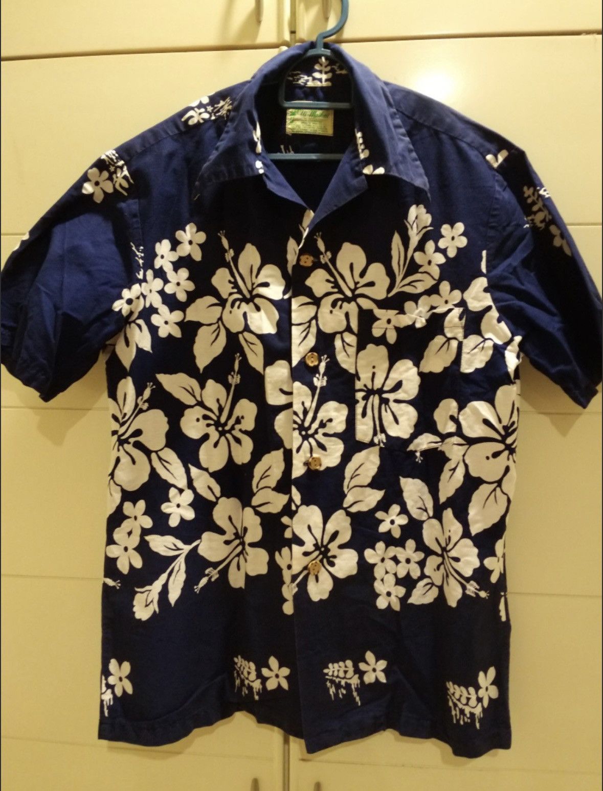 Vintage Vintage 60's Ui-Maikai Made In Hawaii Blue Floral Size US M / EU 48-50 / 2 - 1 Thumbnail