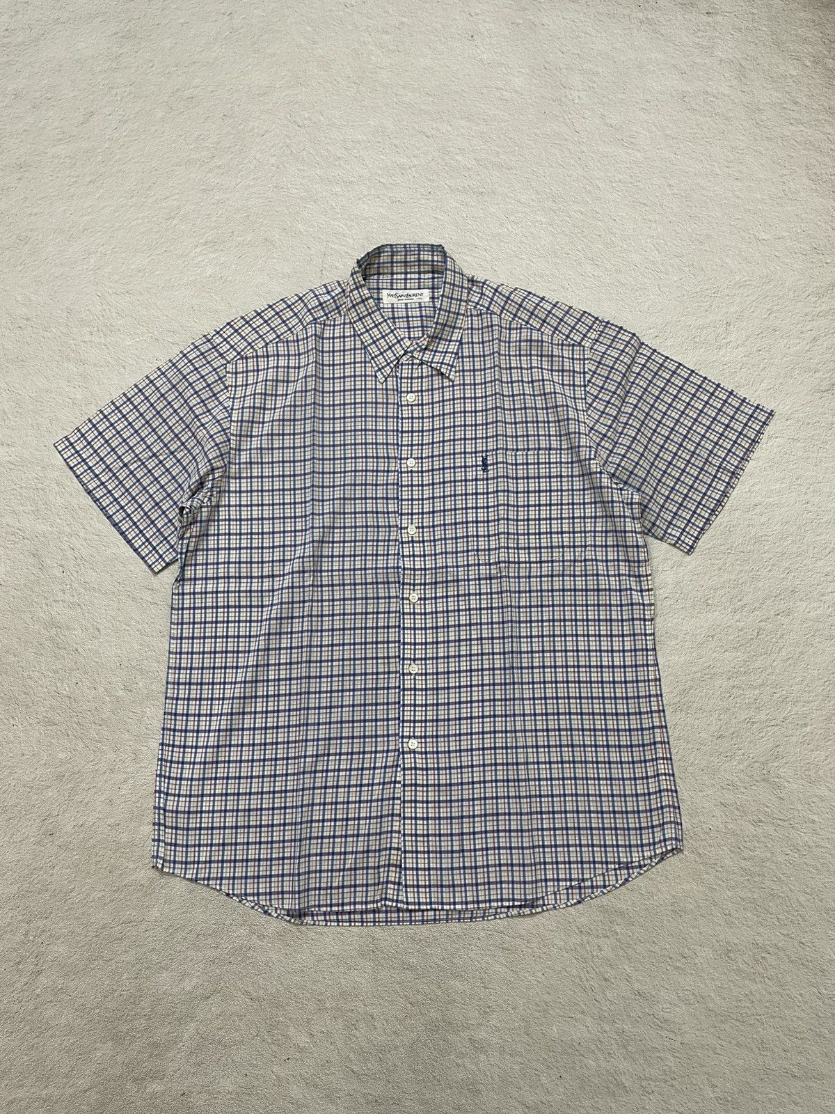 Yves Saint Laurent 2000s YSL Shirt Plaid Vintage Hysteric y’s Ifsix Japan LGB Size US XXL / EU 58 / 5 - 1 Thumbnail