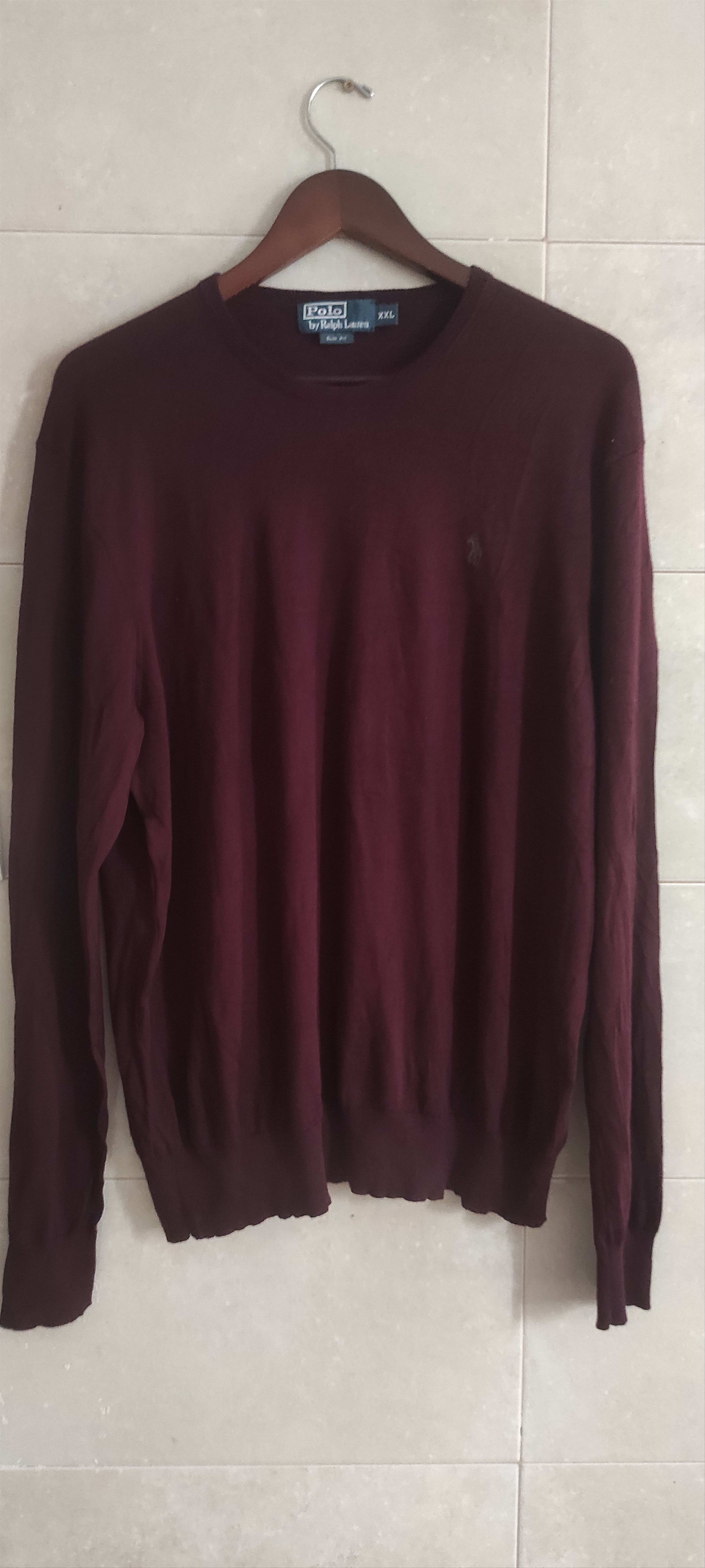 Polo Ralph Lauren Polo Ralph Lauren Knit Merino Red Wine Crew Neck Pullover Size US XL / EU 56 / 4 - 4 Thumbnail