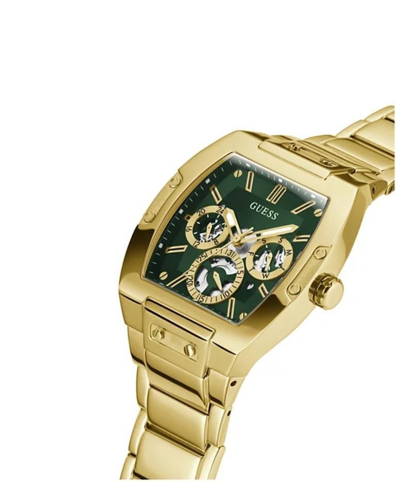 Guess GUESS Men's Phoenix 43mm Gold Tone Black Dial Quartz Watch Size ONE SIZE - 3 Thumbnail