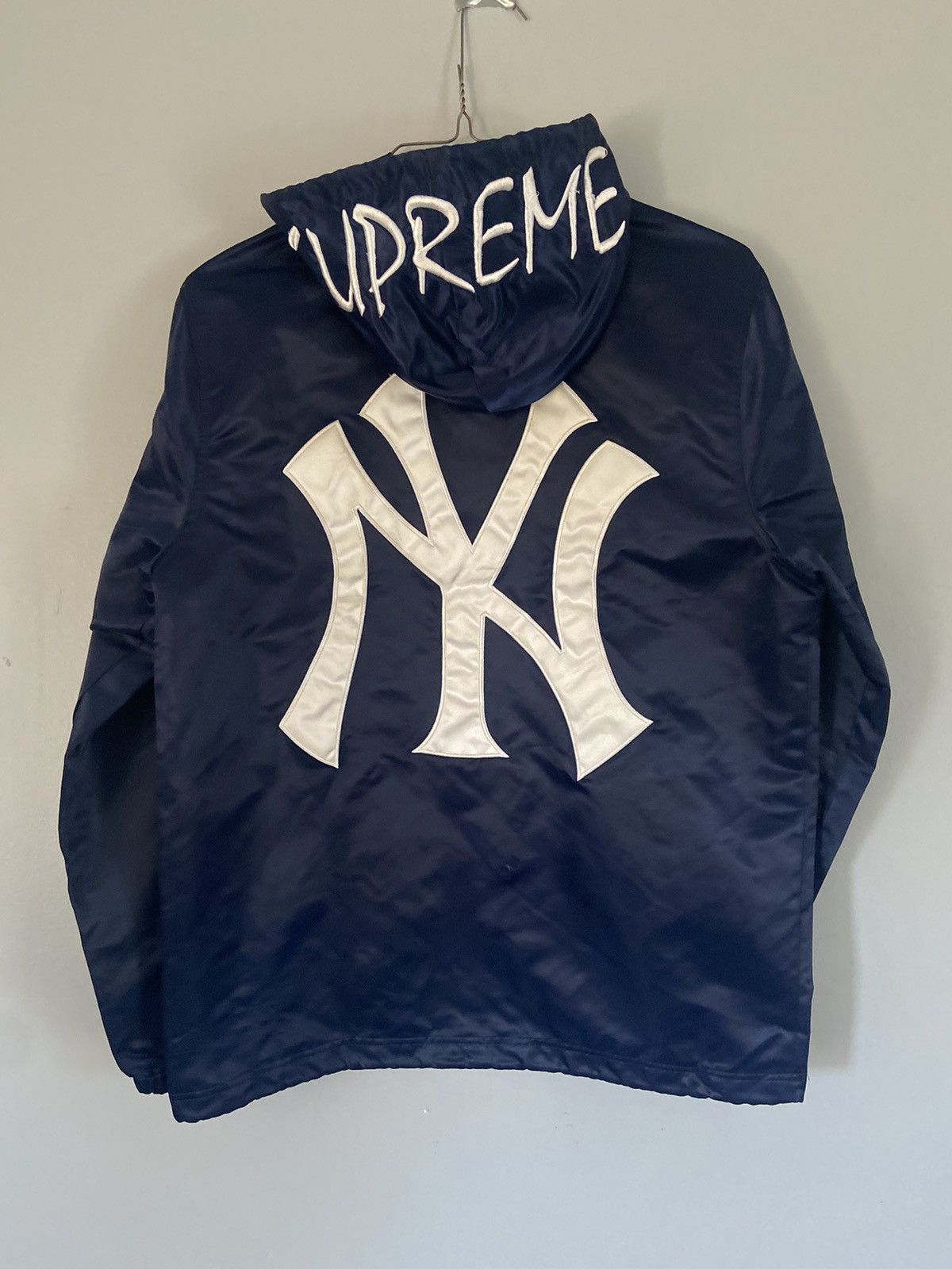 Yankees Majestic XXL ジャケット ネイビー Vintage New York Yankees Majestic 1996 World Series Script