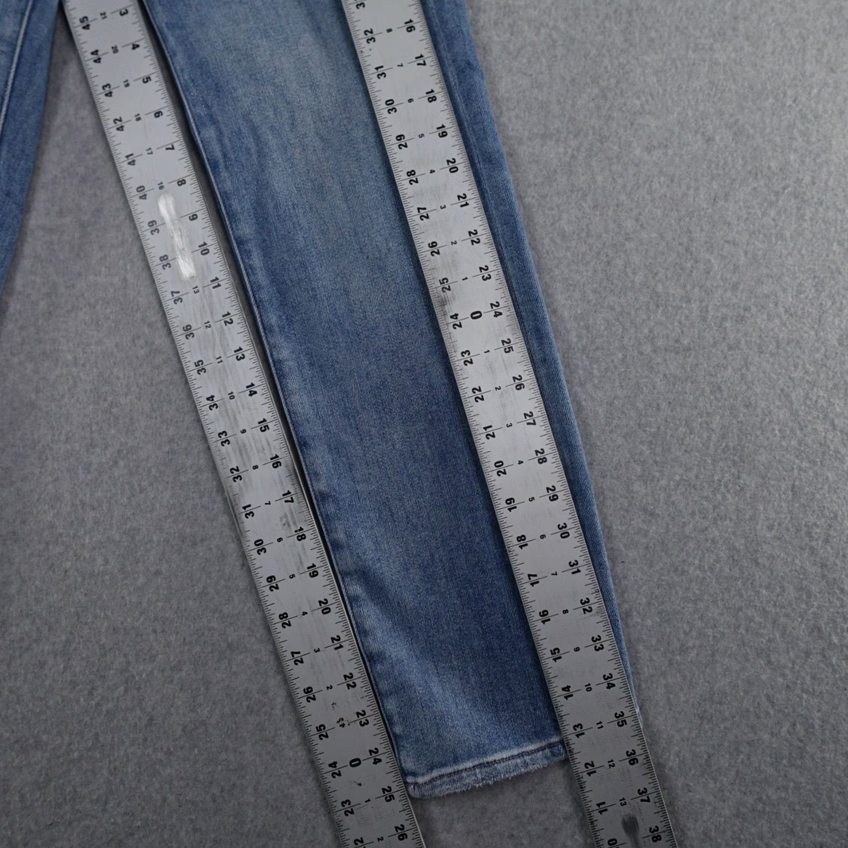 Pistola PISTOLA Jeans Womens 26 (26X25) Light Wash Blue High Rise Button Fly Distressed Jeans Size 26" / US 2 / IT 38 - 5 Thumbnail