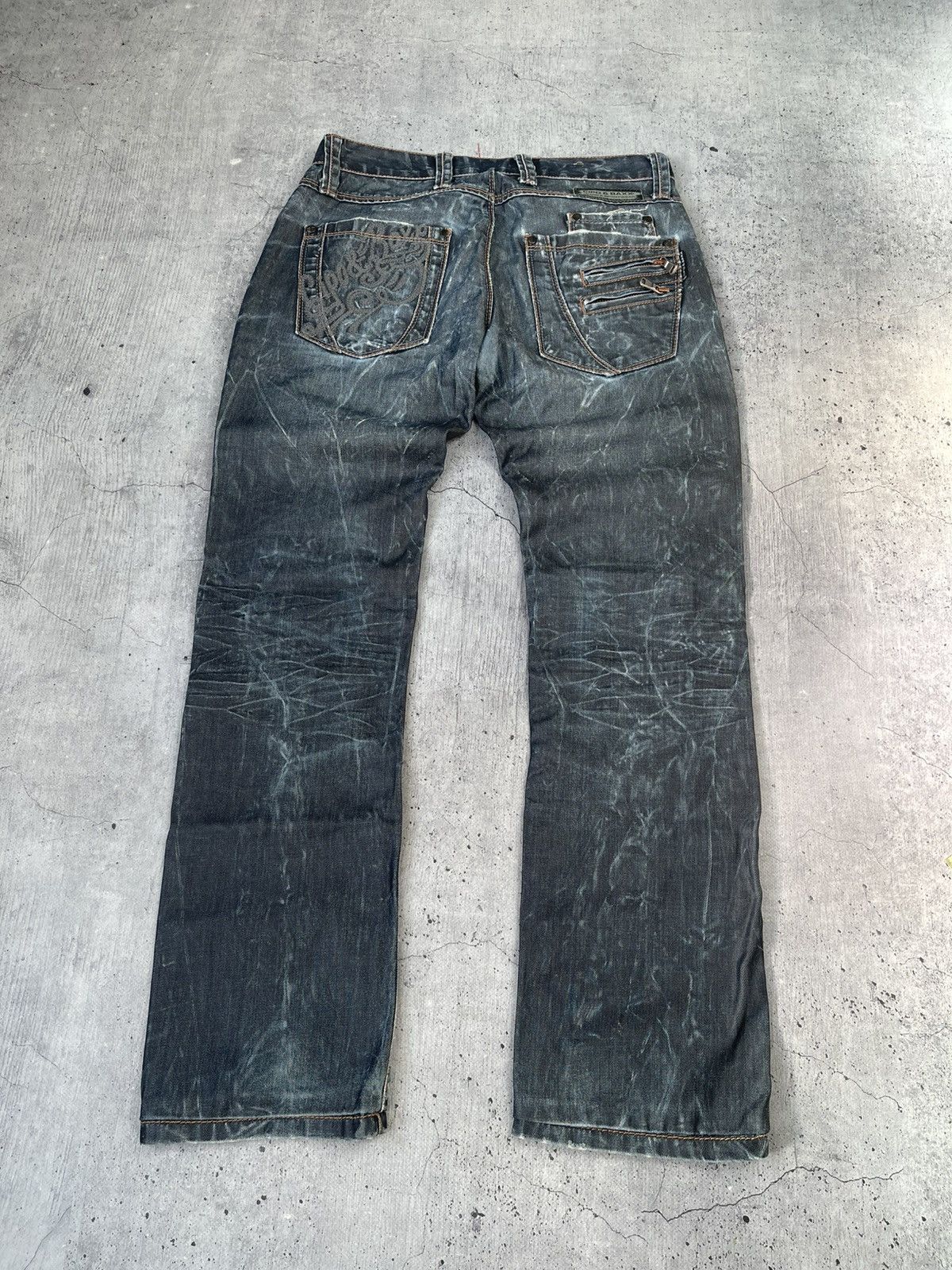 Other Rare Cipo Baxx Embroidered Jeans Pants Japanese Avant Garde Size US 31 - 1 Thumbnail