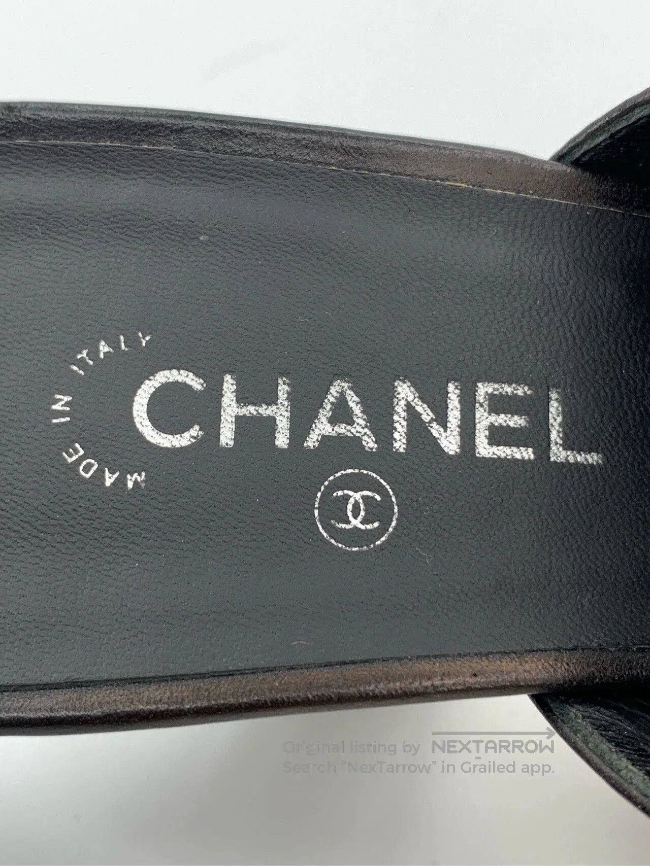 Chanel Chanel Black Leather CC Mule Heels. Size US 6.5 / EU 39-40 - 8 Thumbnail