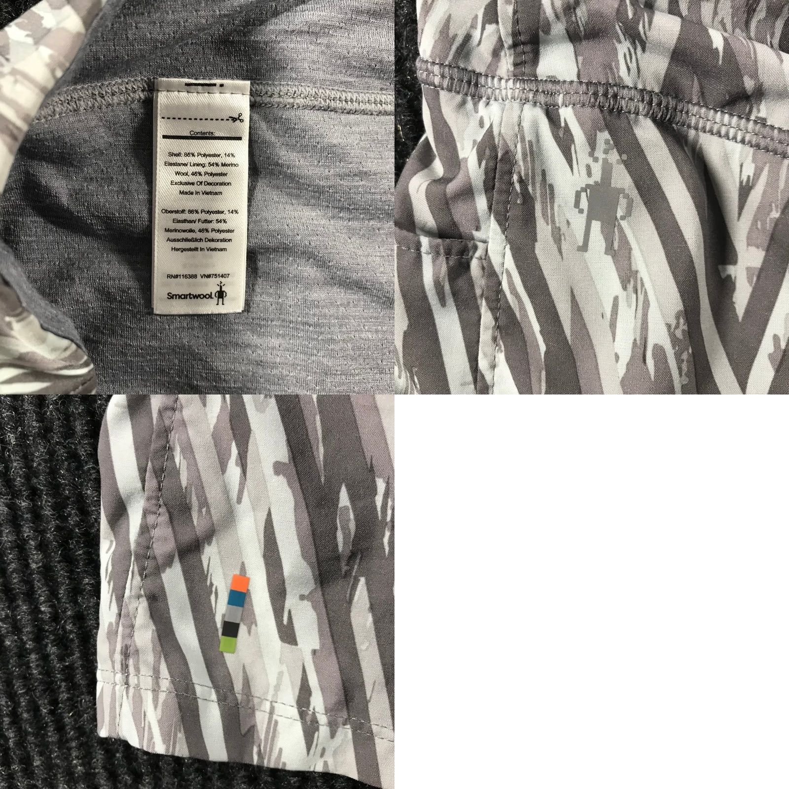 Smartwool VINTAGE SmartWool Grey Chevron Print Athletic Skort Built-in Shorts Pockets Womens S Size 28" / US 6 / IT 42 - 8 Thumbnail