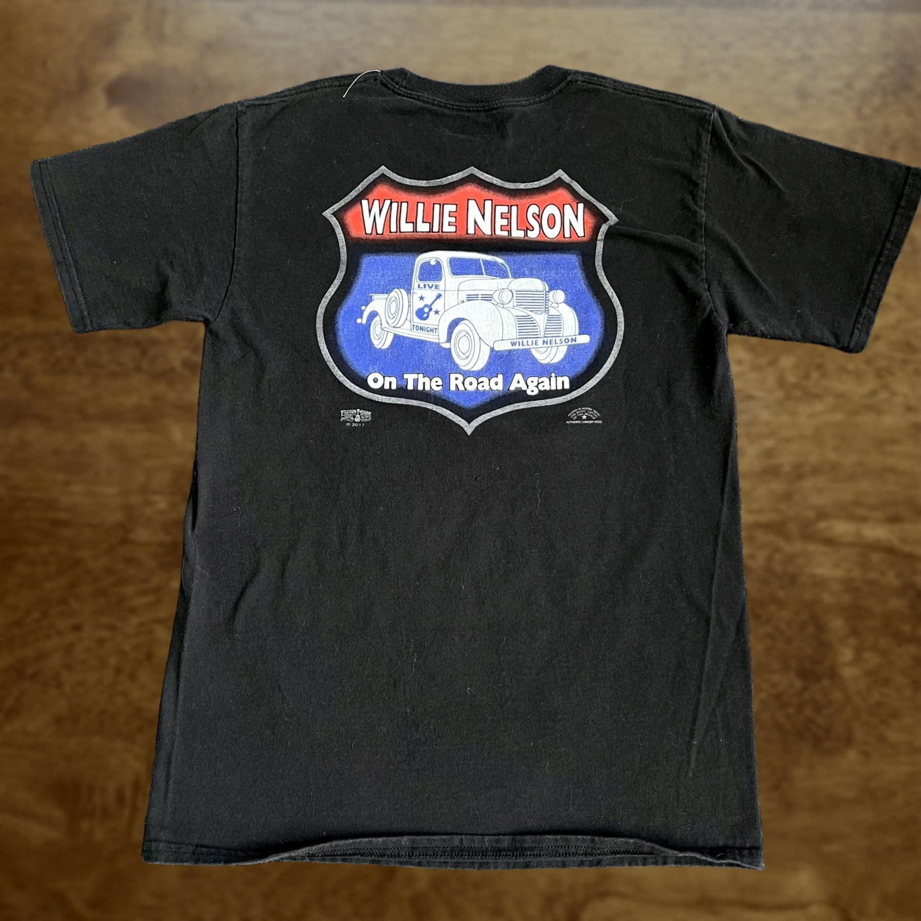 Hanes Willie Nelson Shirt Mens Small Black On The Road Again Motorcycle Tee T-Shirt Size US S / EU 44-46 / 1 - 1 Thumbnail