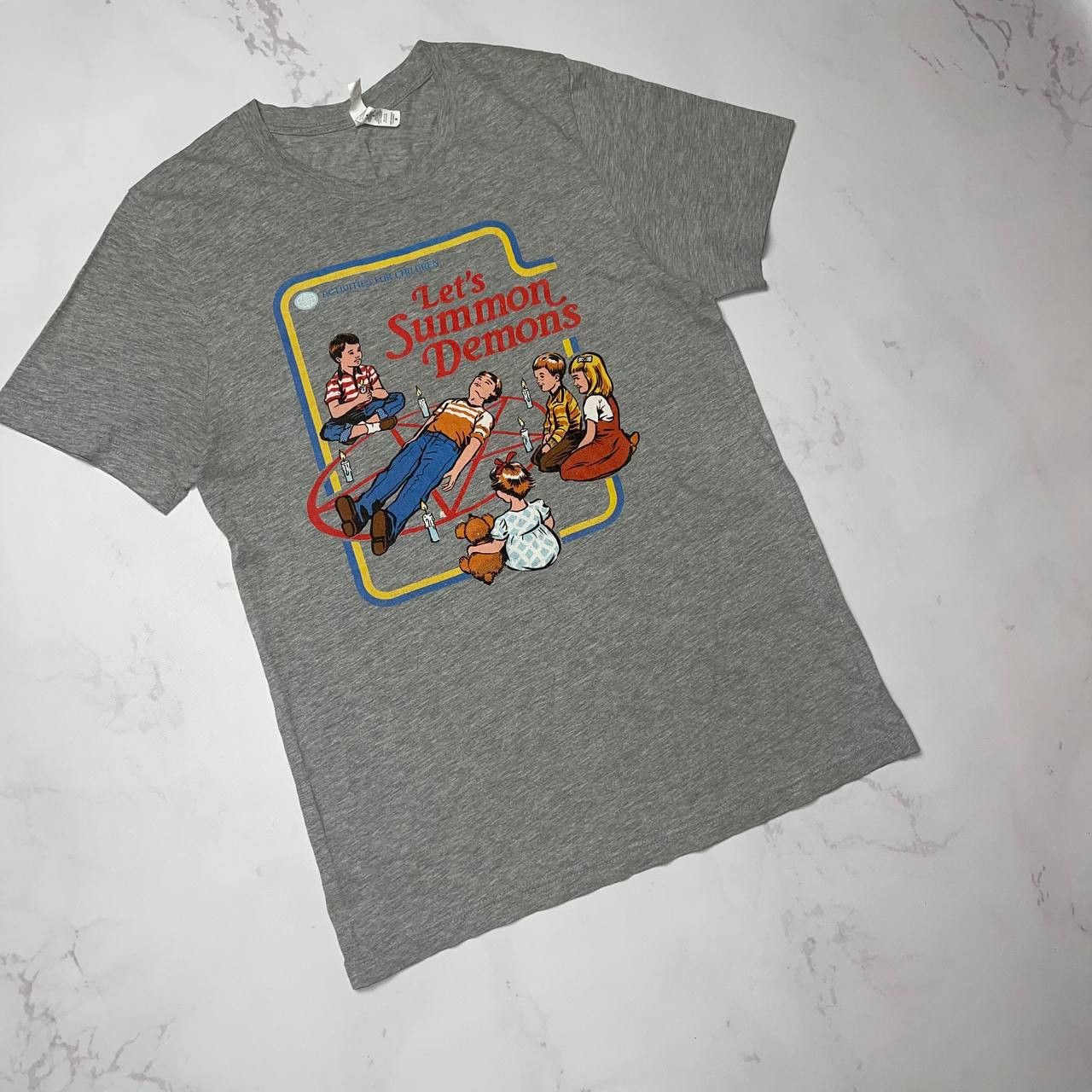 Canvas Steven Rhodes "Let's Summon Demons" VintageT-Shirt Size M Size US M / EU 48-50 / 2 - 3 Thumbnail