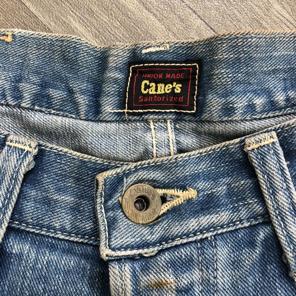 Sugar Cane 🇯🇵90s Vintage Sugar Cane Selvedge Faded Jeans Japanese Brand Size US 30 / EU 46 - 13 Thumbnail