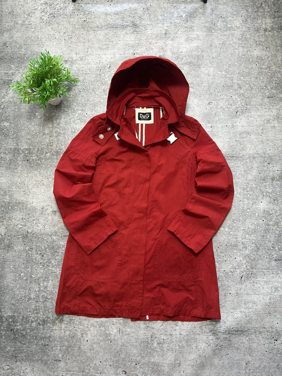 Dolce & Gabbana Vintage 90s Dolce Gabbana Rain Hooded Jacket D&G Trench Size M / US 6-8 / IT 42-44 - 1 Thumbnail