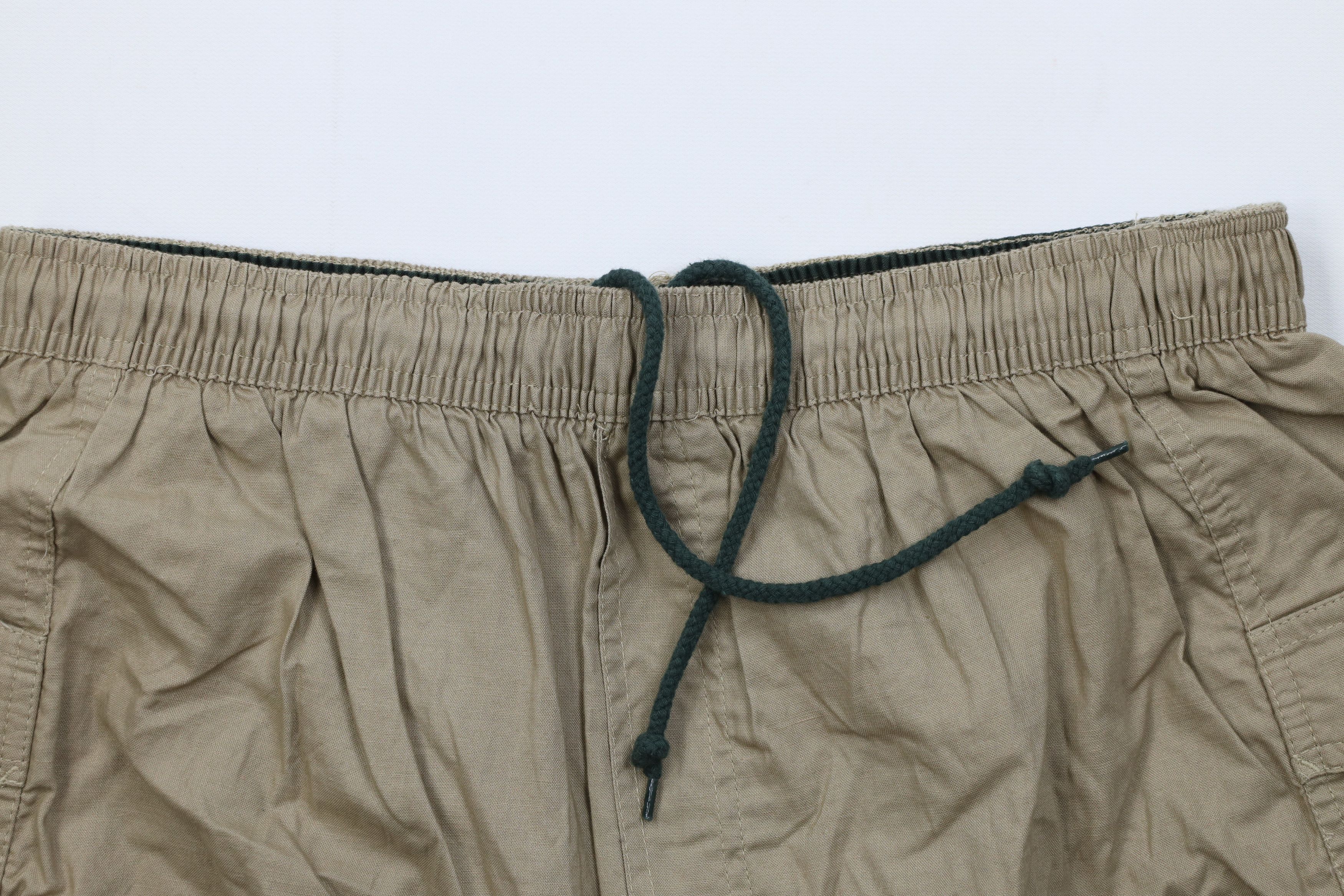 Vintage Vintage 90s Streetwear Lined Above Knee Cargo Shorts Brown Size US 34 / EU 50 - 2 Thumbnail