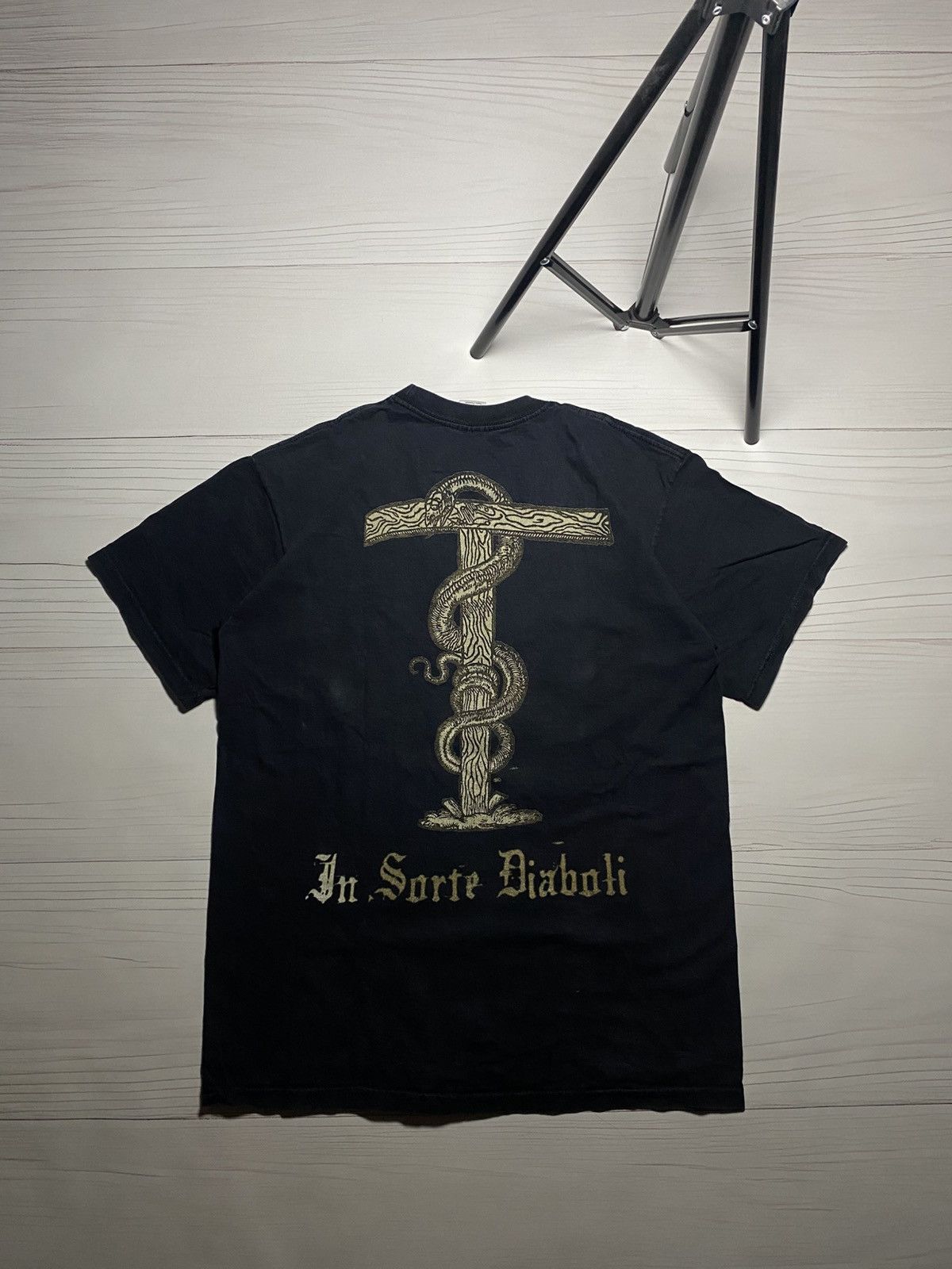Band Tees × Vintage Vintage Dimmu Borgir in sorte diaboli 00’s y2k t shirt Size US L / EU 52-54 / 3 - 2 Thumbnail