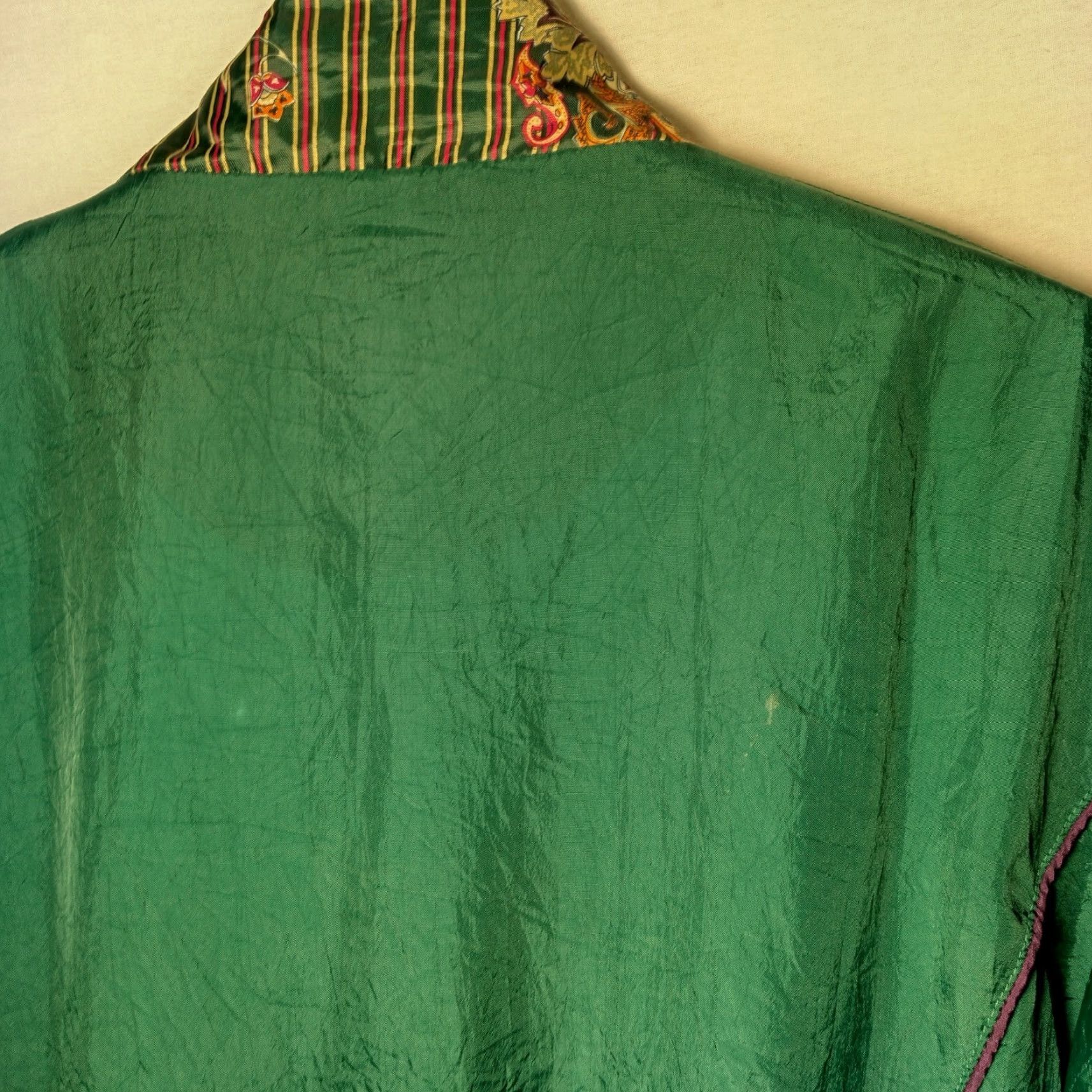 Vintage VINTAGE Laura Katherine Windbreaker Jacket Small Nylon Green Paisley Retro Size S / US 4 / IT 40 - 7 Thumbnail