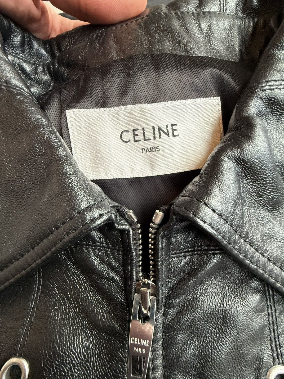 Celine $7k 🤑 FW22 Celine studded eyelet patchwork blouson jacket Size US M / EU 48-50 / 2 - 21 Thumbnail