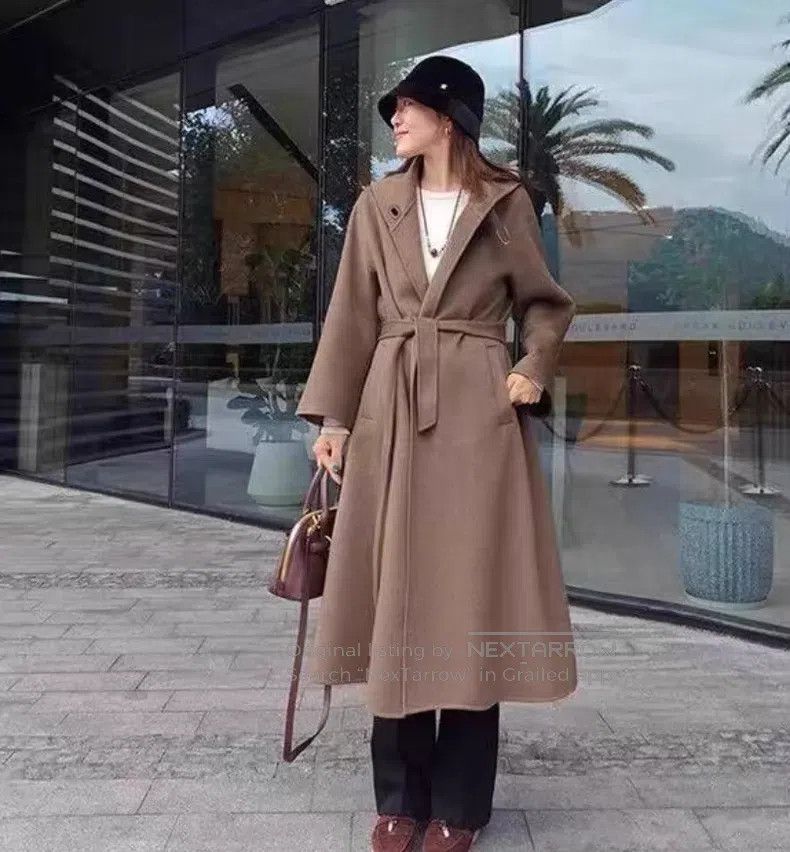 Loro Piana Loro Piana Caramel Colored Goat Long Sleeve Belted Overcoa Size S / US 4 / IT 40 - 8 Thumbnail